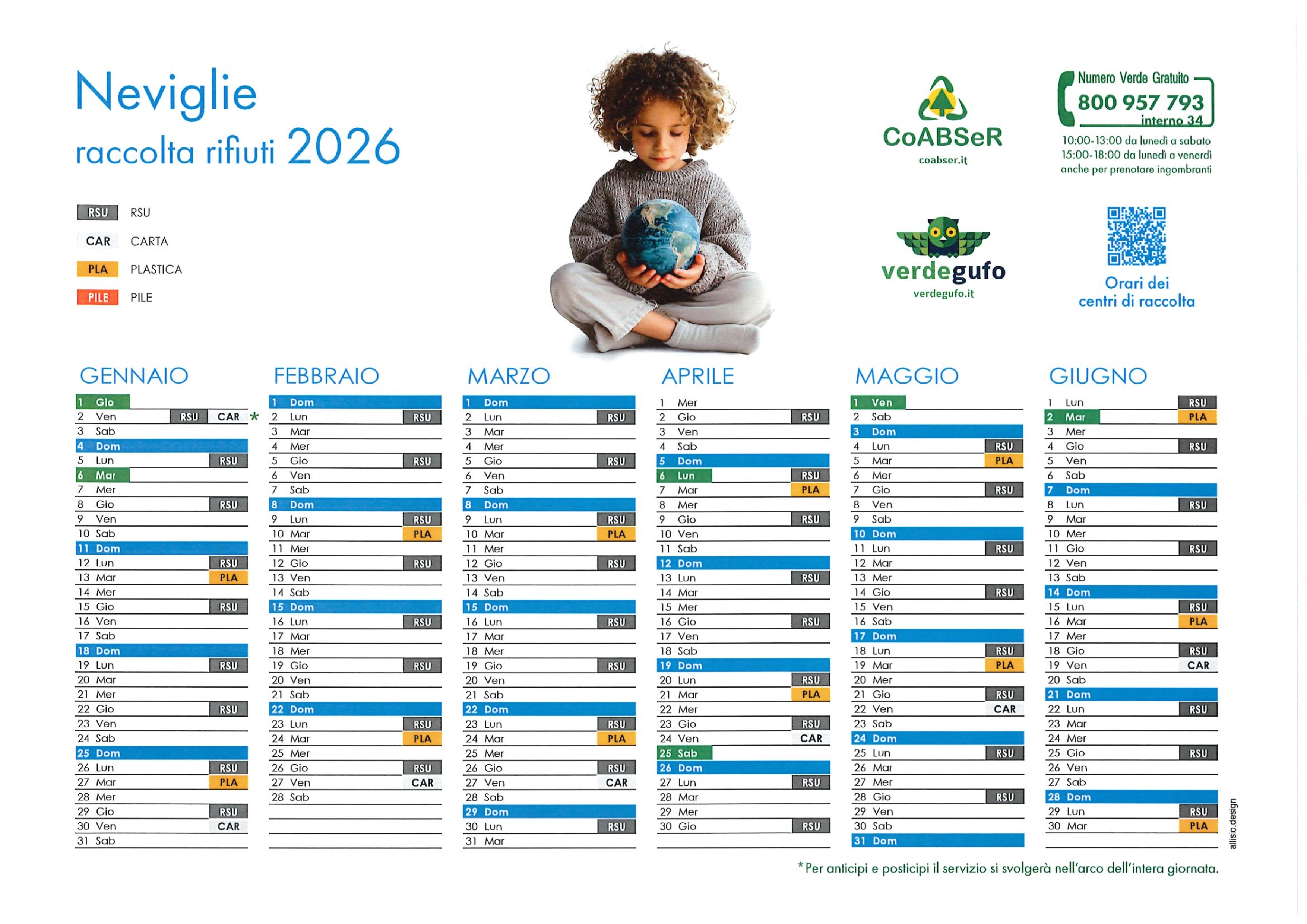 Calendario STR utenze domestiche 2026